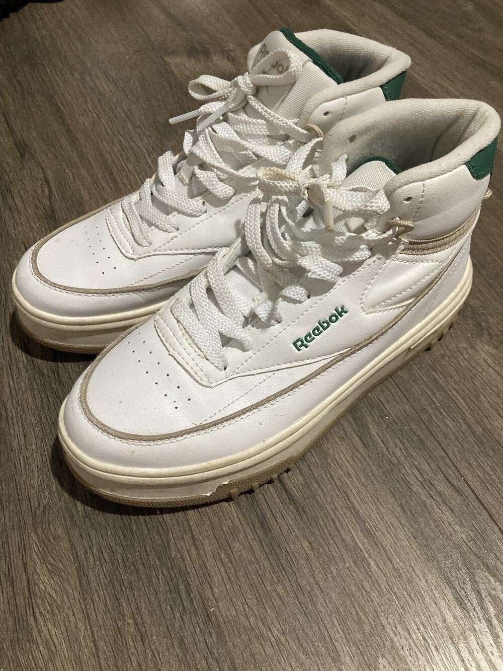 Reebok RC 2001 Shoes Womens Size 6.5 White High Top Leather Casual Sneaker